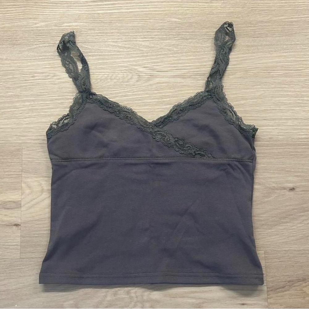 Edikted Gray Lace Trim Camisole
